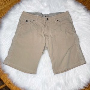 KUHL Mens Radikl Shorts Cargo Hiking Outdoor Shorts Tan Size 36 Waist